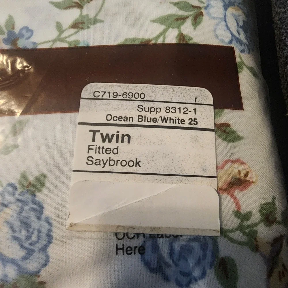 JC Penny Percale Twin Flat & Fitted Sheet Vtg. 180 Count